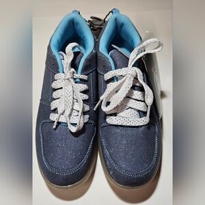 Athletic Works Blue Pink & Green Light Up Sneakers Shoes Big Girl Size 6 NEW